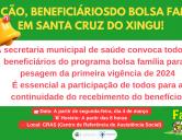 Imagens da Notícia - Convocação para Pesagem do Bolsa Família em Santa Cruz do Xingu